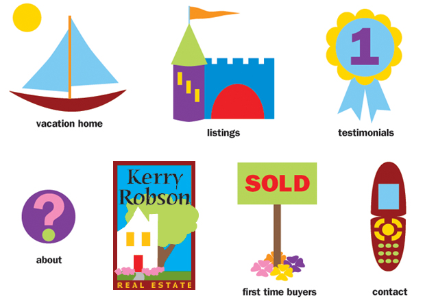 Graphic Design of Icons for Kerry Robson 