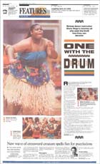 Newspaper Page Design: One with the Drum