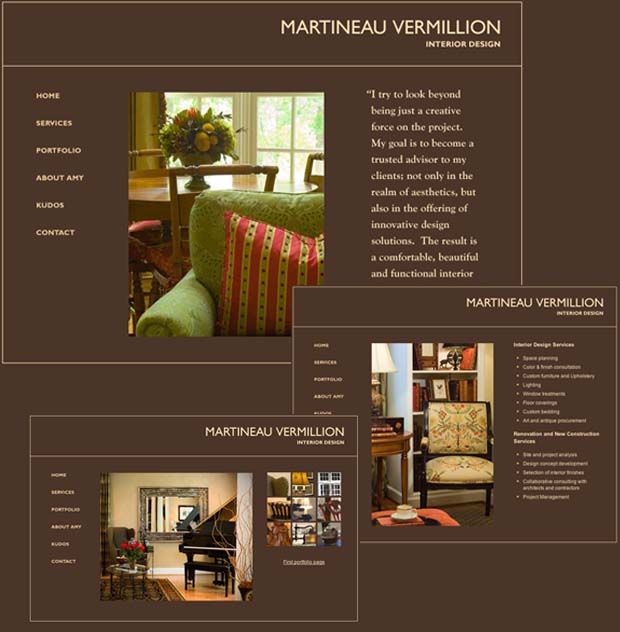 Web Design for Amy Vermillion Interior Design