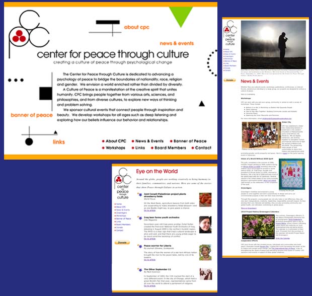 Web Design for the Center for Peace through Culture