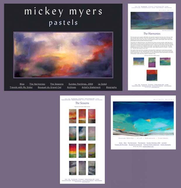 Web Design for artist Mickey Myers